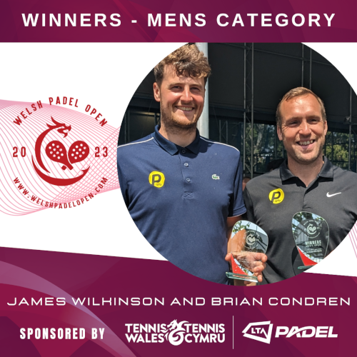 The Welsh Padel Open Mens Open Winners