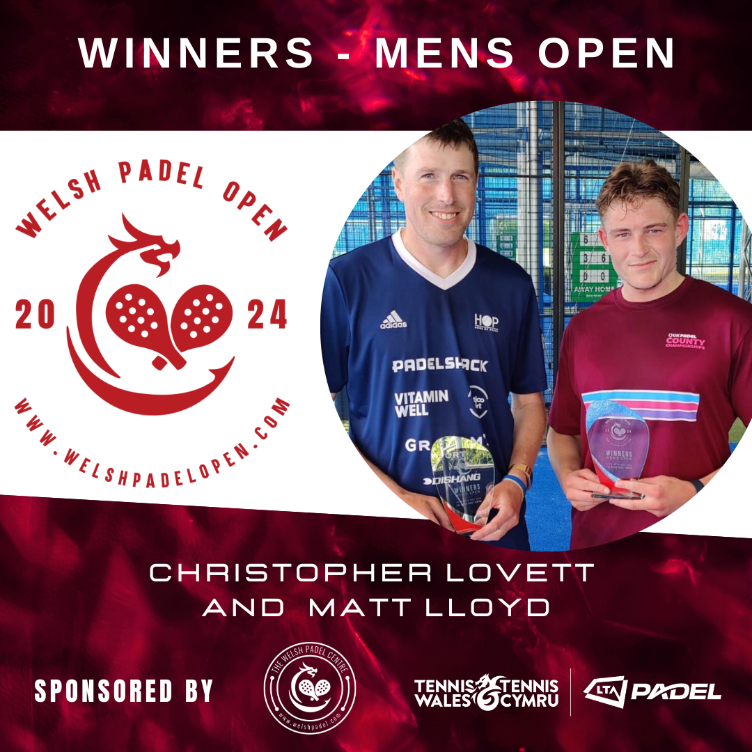 The Welsh Padel Open Mens Open Winners