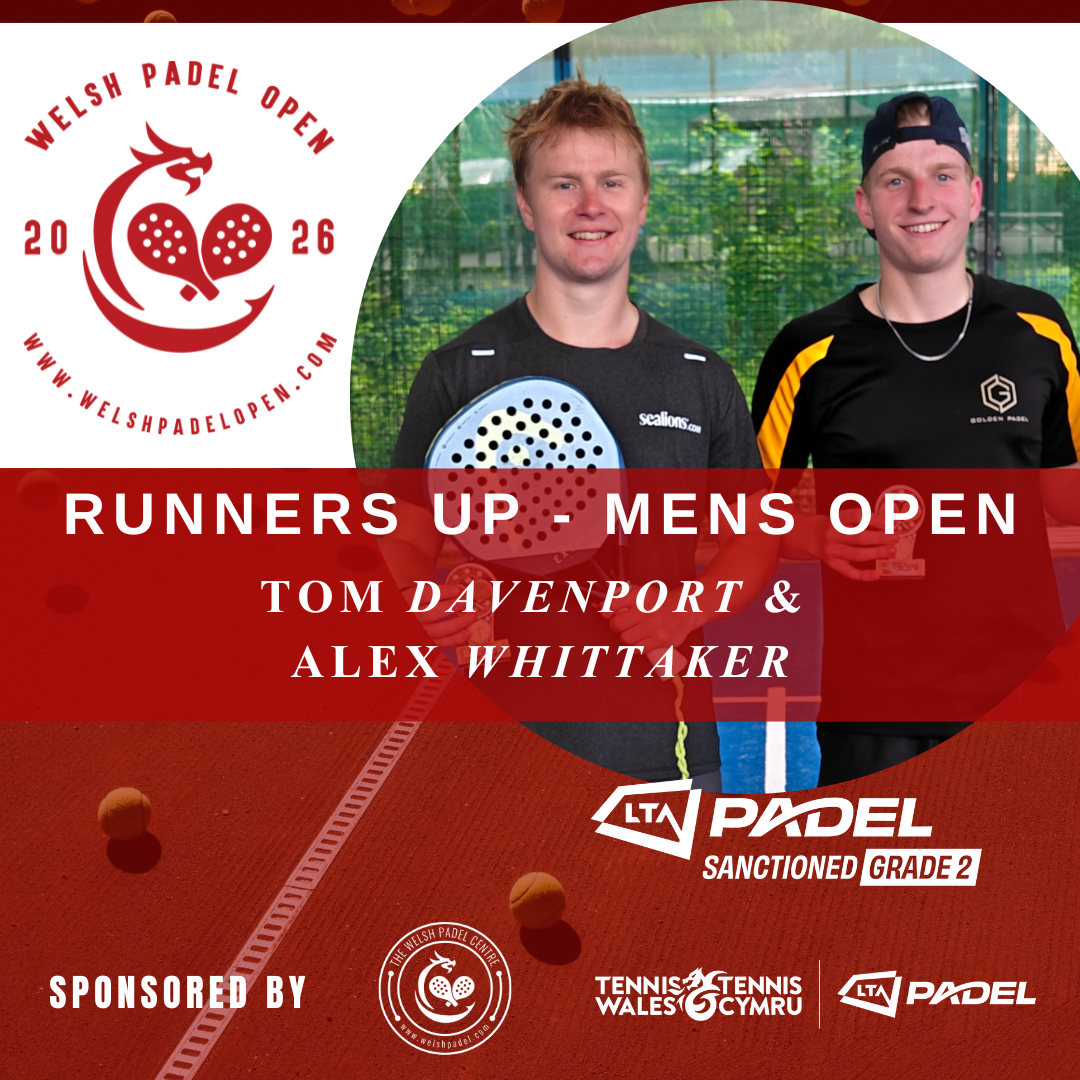The Welsh Padel Open Mens Open Runners-up